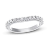 Thumbnail Image 0 of Royal Asscher® 0.50 CT. T.W. Diamond Chevron Anniversary Band in 14K White Gold