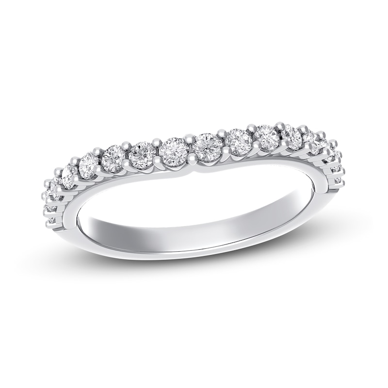 Royal Asscher® 0.50 CT. T.W. Diamond Chevron Anniversary Band in 14K White Gold