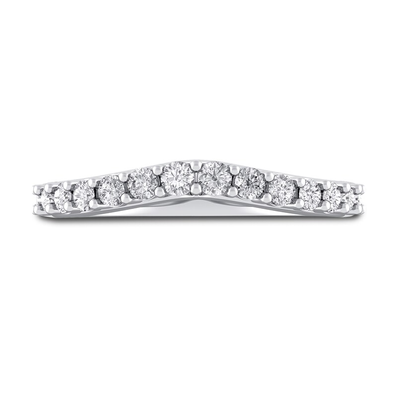 Royal Asscher® 0.50 CT. T.W. Diamond Chevron Anniversary Band in 14K White Gold