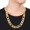 Thumbnail Image 2 of 14.5mm Figaro Chain Necklace in Sterling Silver with Yellow Rhodium - 22"
