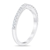 Thumbnail Image 1 of Royal Asscher® 0.25 CT. T.W. Diamond Contour Anniversary Band in 14K White Gold