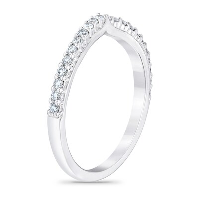 Royal Asscher® 0.25 CT. T.W. Diamond Contour Anniversary Band in 14K White Gold