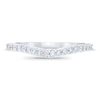 Thumbnail Image 2 of Royal Asscher® 0.25 CT. T.W. Diamond Contour Anniversary Band in 14K White Gold