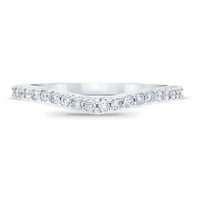 Royal Asscher® 0.25 CT. T.W. Diamond Contour Anniversary Band in 14K White Gold