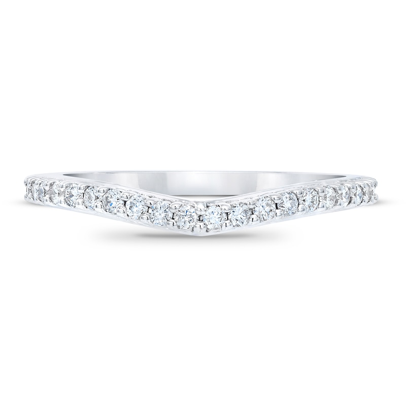 Royal Asscher® 0.25 CT. T.W. Diamond Contour Anniversary Band in 14K White Gold