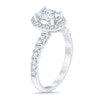 Thumbnail Image 1 of Royal Asscher® 1.50 CT. T.W. Oval Diamond Frame Engagement Ring in 14K White Gold