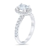 Thumbnail Image 2 of Royal Asscher® 1.50 CT. T.W. Oval Diamond Frame Engagement Ring in 14K White Gold