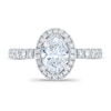 Thumbnail Image 2 of Royal Asscher® 1.50 CT. T.W. Oval Diamond Frame Engagement Ring in 14K White Gold