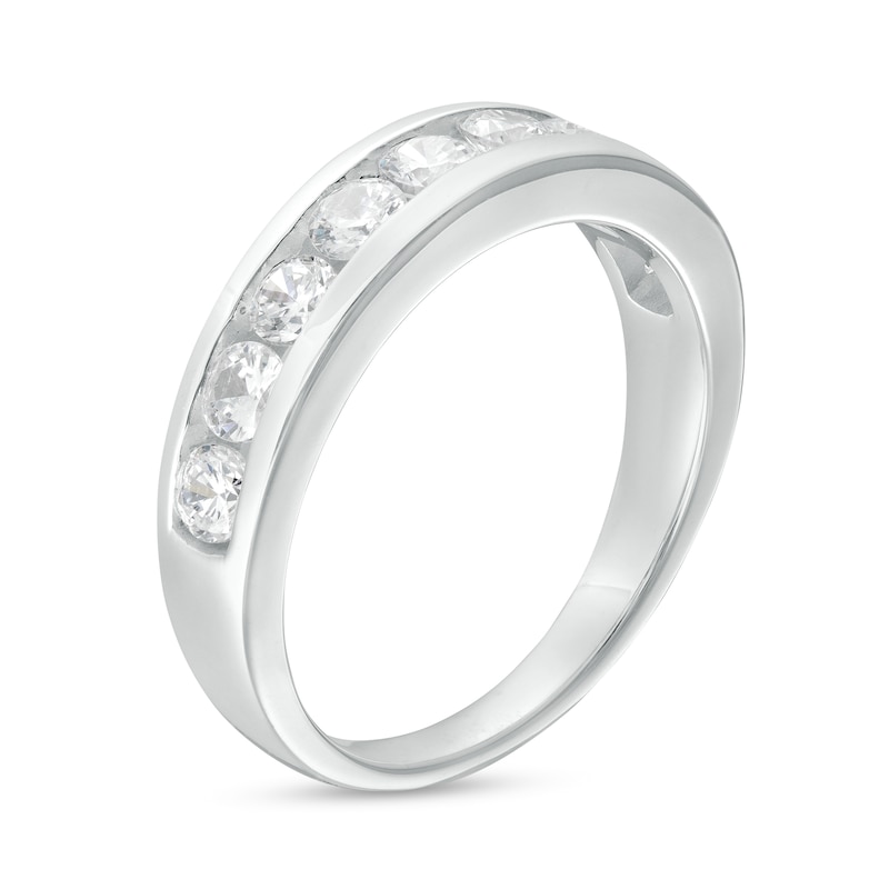 1.00 CT. T.W. Certified Lab-Created Diamond Nine Stone Anniversary Band in 14K White Gold (F/SI2)
