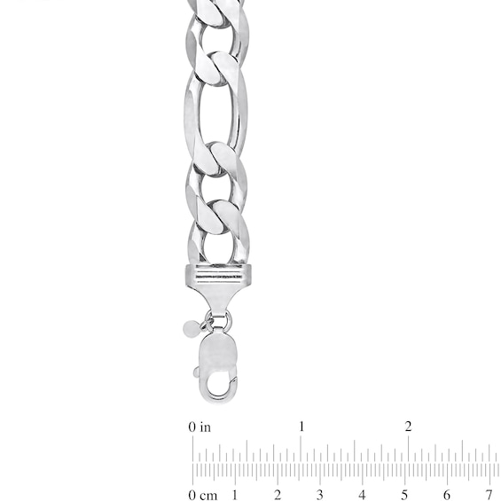 14.5mm Figaro Chain Necklace in Sterling Silver - 24"