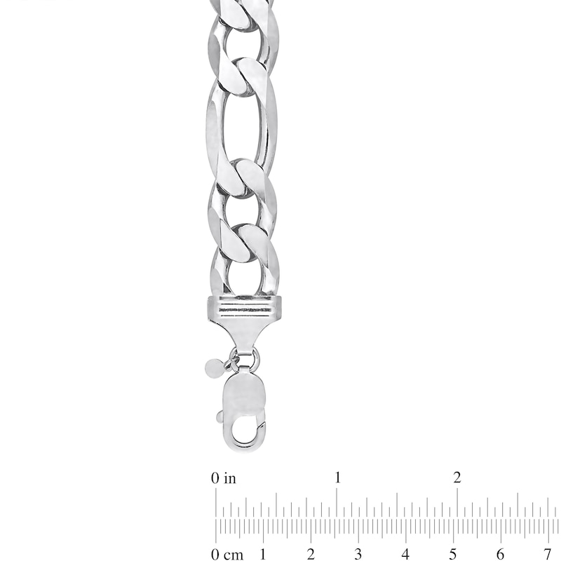 14.5mm Figaro Chain Necklace in Sterling Silver - 24"