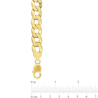 12.5mm Curb Chain Necklace in Sterling Silver with Yellow Rhodium - 24"