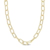 Thumbnail Image 0 of 9.0mm Diamond-Cut Paper Clip Chain Necklace in Sterling Silver with Yellow Rhodium - 32"