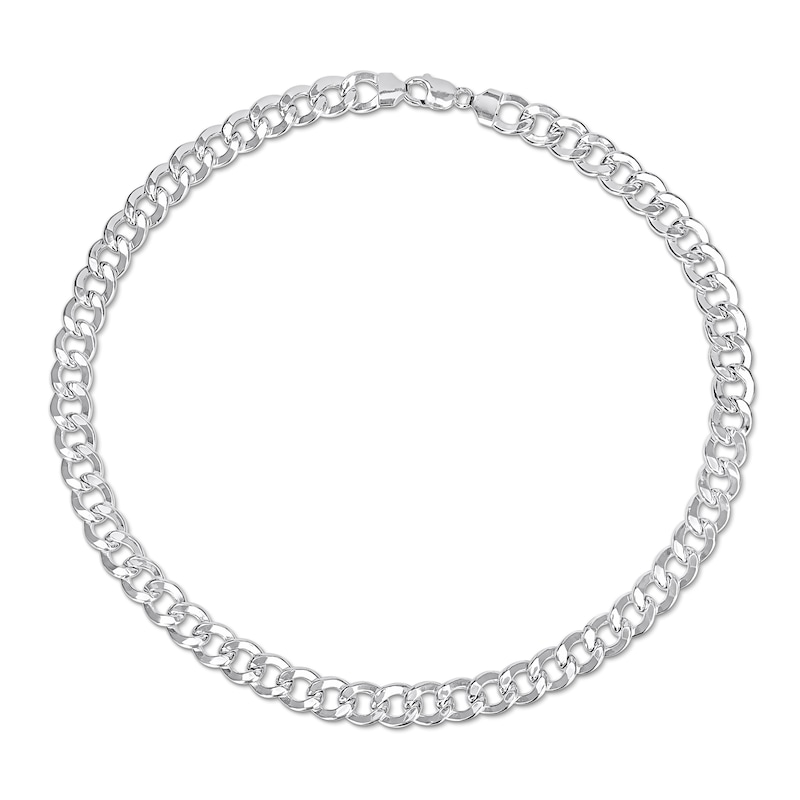 Main Image 3 of 12.5mm Curb Chain Necklace in Sterling Silver - 24&quot;