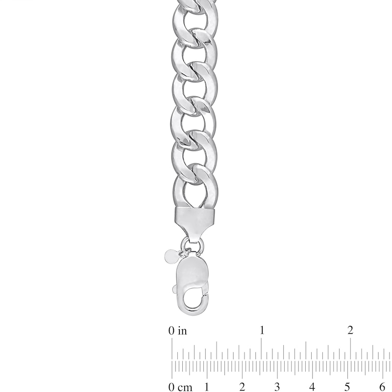 Main Image 4 of 12.5mm Curb Chain Necklace in Sterling Silver - 24&quot;