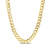 Thumbnail Image 1 of 10.0mm Curb Chain Necklace in Sterling Silver with Yellow Rhodium - 24"