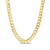 Thumbnail Image 0 of 10.0mm Curb Chain Necklace in Sterling Silver with Yellow Rhodium - 24"