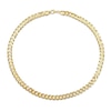 Thumbnail Image 3 of 10.0mm Curb Chain Necklace in Sterling Silver with Yellow Rhodium - 24"