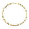 Thumbnail Image 2 of 10.0mm Curb Chain Necklace in Sterling Silver with Yellow Rhodium - 24"