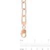 9.0mm Diamond-Cut Paper Clip Chain Necklace in Sterling Silver with Rose Rhodium - 24"