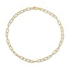 Thumbnail Image 3 of 9.0mm Diamond-Cut Paper Clip Chain Necklace in Sterling Silver with Yellow Rhodium - 24"
