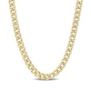 Thumbnail Image 1 of 6.5mm Curb Chain Necklace in Sterling Silver with Yellow Rhodium