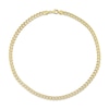 Thumbnail Image 3 of 6.5mm Curb Chain Necklace in Sterling Silver with Yellow Rhodium