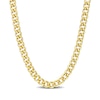 Thumbnail Image 1 of 6.5mm Curb Chain Necklace in Sterling Silver with Yellow Rhodium - 20"