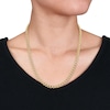 Thumbnail Image 2 of 6.5mm Curb Chain Necklace in Sterling Silver with Yellow Rhodium - 20"