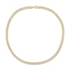 Thumbnail Image 3 of 6.5mm Curb Chain Necklace in Sterling Silver with Yellow Rhodium - 20"