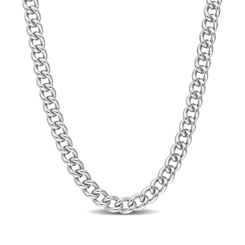 6.5mm Curb Chain Necklace in Sterling Silver - 24"