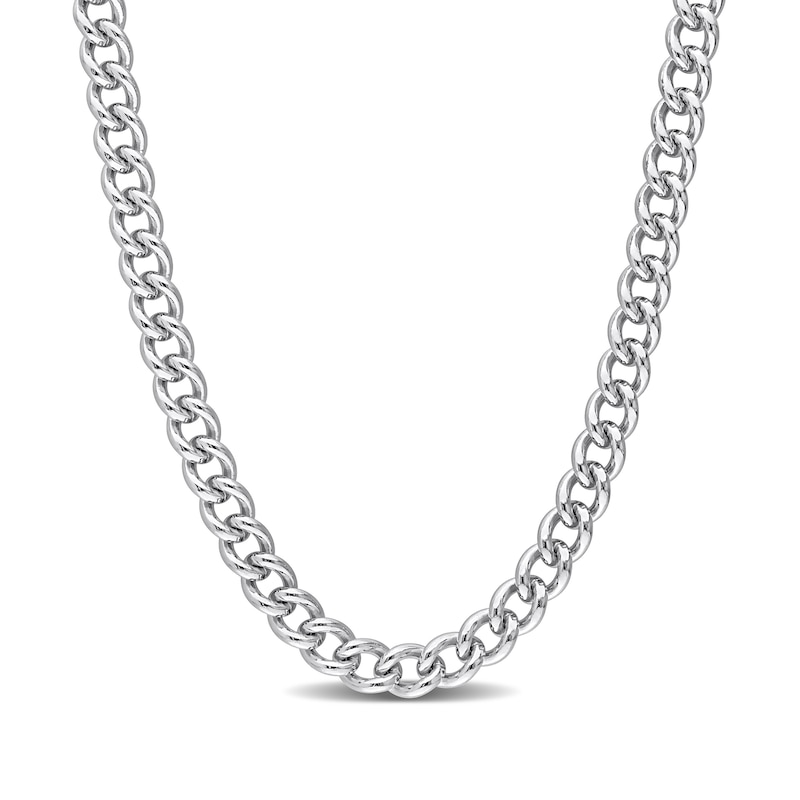 6.5mm Curb Chain Necklace in Sterling Silver - 24"