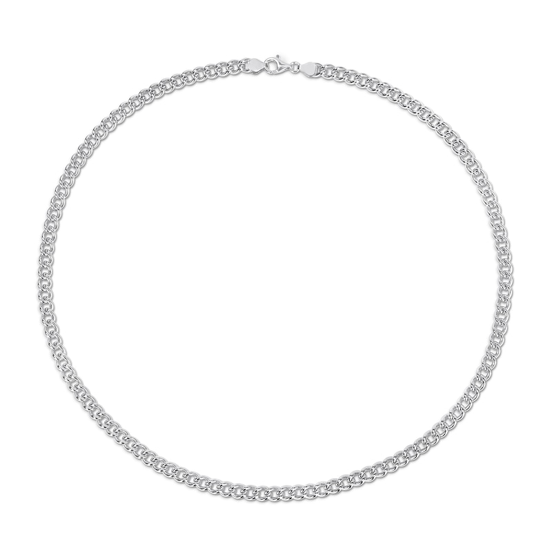 Main Image 3 of 6.5mm Curb Chain Necklace in Sterling Silver - 24"