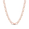 8.0mm Rolo Chain Necklace in Sterling Silver with Rose Rhodium - 24"