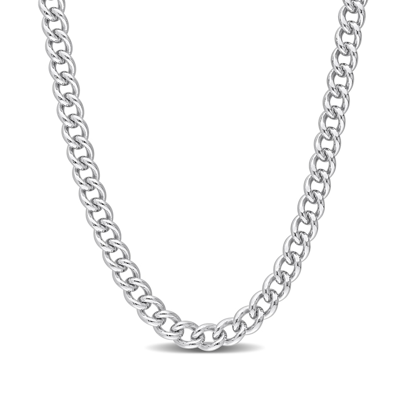 6.5mm Curb Chain Necklace in Sterling Silver|Peoples Jewellers