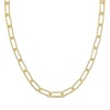 Thumbnail Image 1 of 6.0mm Paper Clip Chain Necklace in Sterling Silver with Yellow Rhodium - 24"