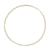 Thumbnail Image 3 of 6.0mm Paper Clip Chain Necklace in Sterling Silver with Yellow Rhodium - 24"