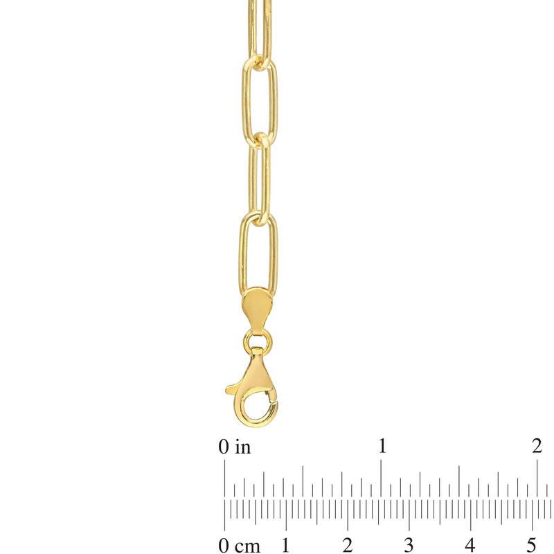 Main Image 4 of 6.0mm Paper Clip Chain Necklace in Sterling Silver with Yellow Rhodium - 24"
