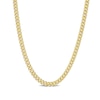 Thumbnail Image 1 of 4.4mm Curb Chain Necklace in Sterling Silver with Yellow Rhodium - 24"