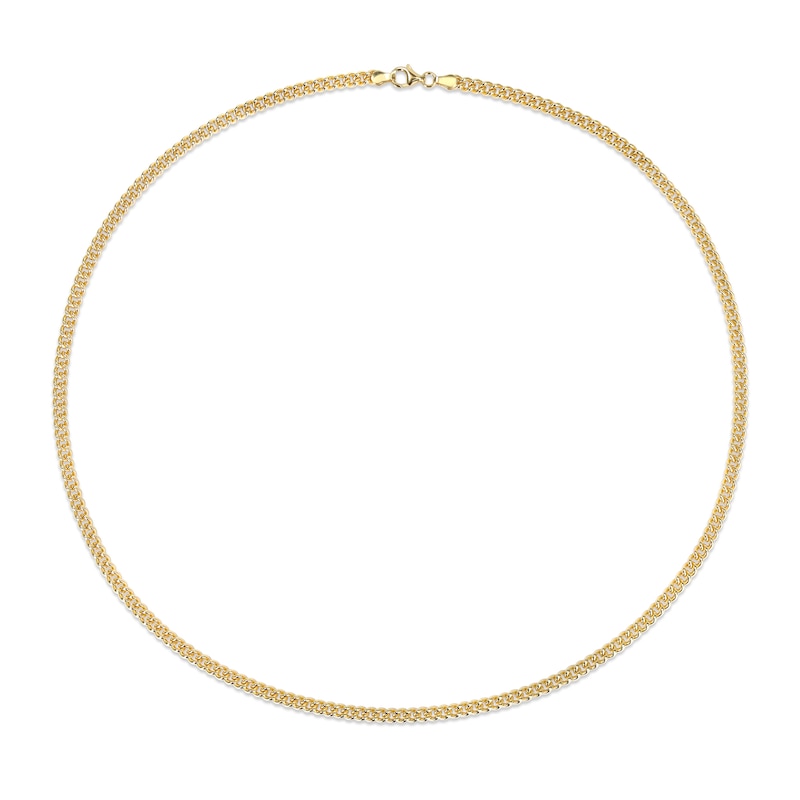 Main Image 3 of 4.4mm Curb Chain Necklace in Sterling Silver with Yellow Rhodium - 24"