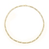 Thumbnail Image 3 of 5.5mm Figaro Chain Necklace in Sterling Silver with Yellow Rhodium - 24"