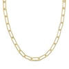 Thumbnail Image 1 of 6.0mm Paper Clip Chain Necklace in Sterling Silver with Yellow Rhodium - 20"
