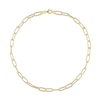 Thumbnail Image 3 of 6.0mm Paper Clip Chain Necklace in Sterling Silver with Yellow Rhodium - 20"