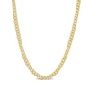 Thumbnail Image 1 of 4.4mm Curb Chain Necklace in Sterling Silver with Yellow Rhodium - 20"
