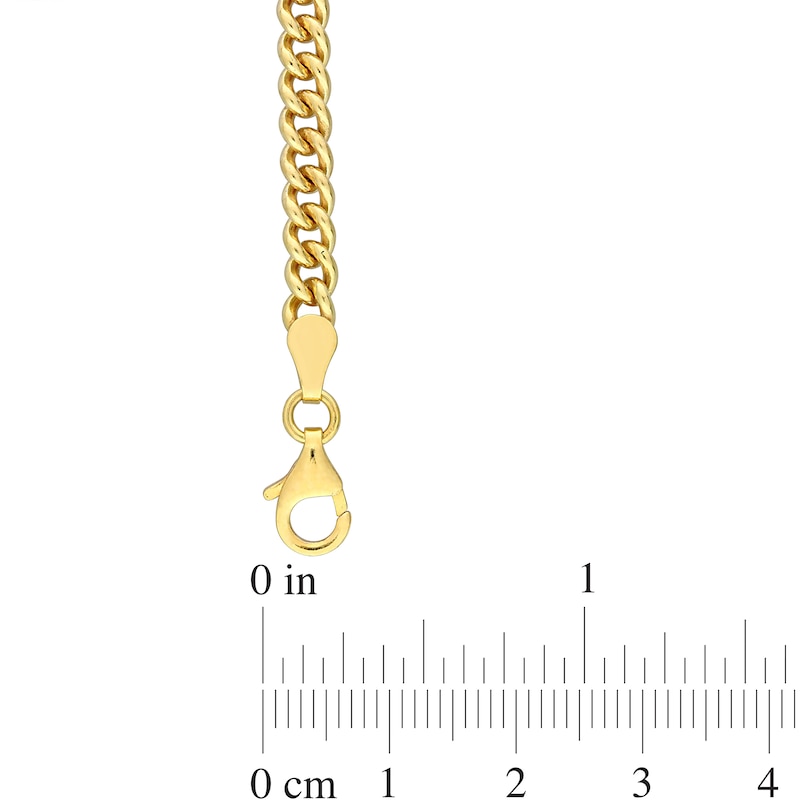 Main Image 4 of 4.4mm Curb Chain Necklace in Sterling Silver with Yellow Rhodium - 20"