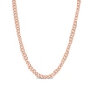 Thumbnail Image 1 of 4.4mm Curb Chain Necklace in Sterling Silver with Rose Rhodium - 20"