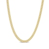 Thumbnail Image 1 of 4.4mm Curb Chain Necklace in Sterling Silver with Yellow Rhodium