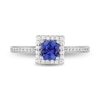 Thumbnail Image 3 of Enchanted Disney Ariel Cushion-Cut Tanzanite and 0.23 CT. T.W. Diamond Engagement Ring in 14K Two-Tone Gold