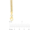 Thumbnail Image 4 of 4.4mm Curb Chain Necklace in Sterling Silver with Yellow Rhodium - 16"