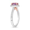 Thumbnail Image 1 of Enchanted Disney Rapunzel Oval Amethyst and 0.29 CT. T.W. Diamond Frame Engagement Ring in 14K Two-Tone Gold